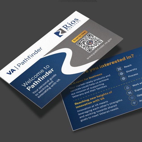 QR Code Handout Card for Veteran Care Innovation Design by Muaz™
