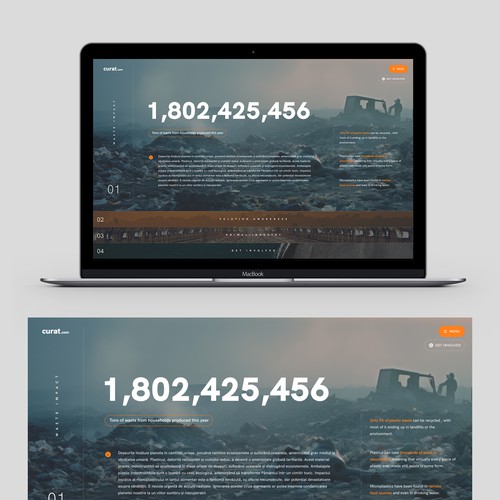 Earth in Focus: A Transformative  Web Experience Highlighting Waste, Pollution, and Sustainability Design by anna.uxui
