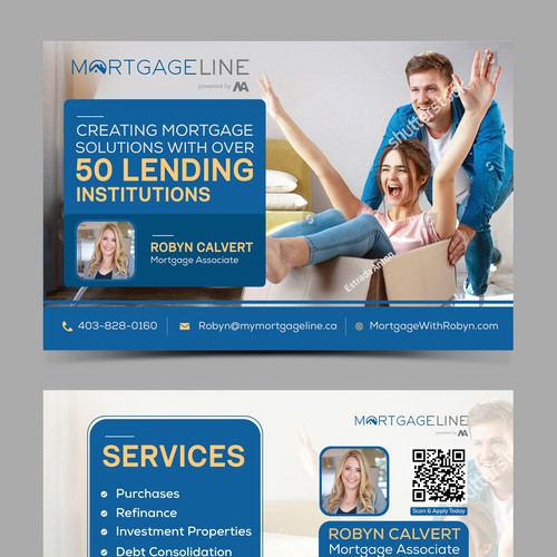 Postcard for Mortgage Broker Design réalisé par idea@Dotcom