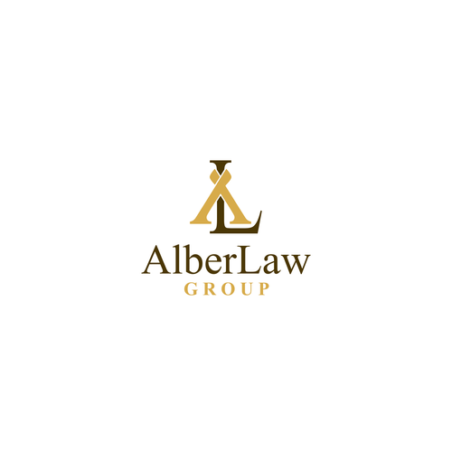 Law office firm logo keep Alber Law separate it looks better Design by dhadyk.id