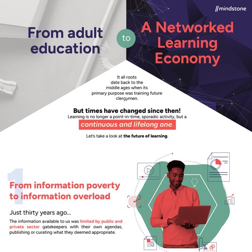 Infographic: from education to learning economy Design by fritzR