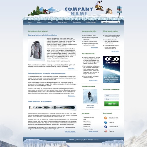 1-3 Page Website Template Design von Hitron_eJump