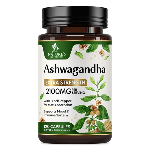 Ashwagandha Design Needed for Nature's Nutrition Design by Claudia Gabriela