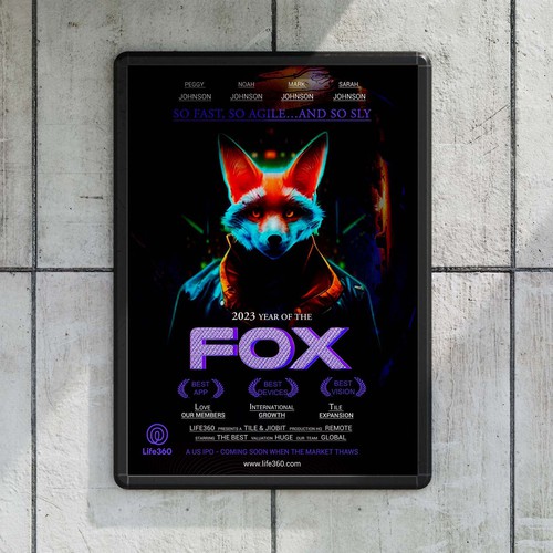 Life360 2023 Year of the Fox Poster Design by CREATIVE ARTIFLEX