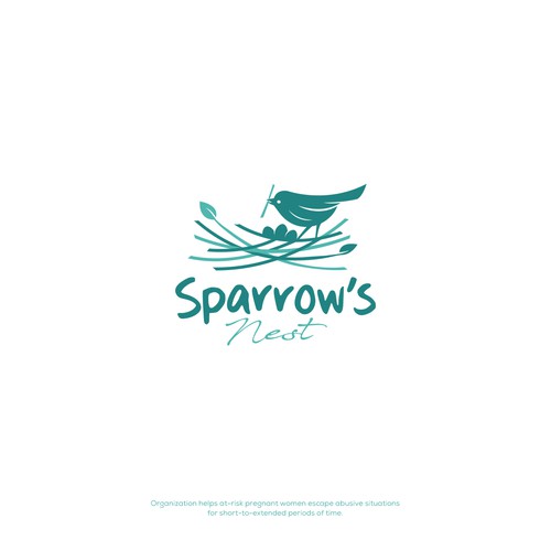 "Sparrow's Nest" calming logo to inspire peace to battered and at-risk pregnant women Diseño de KIRAKU きらく®