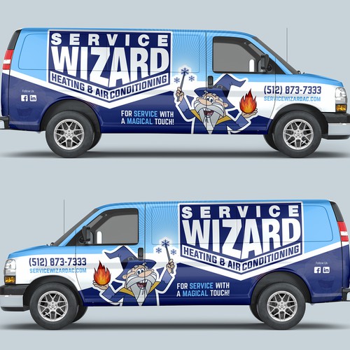 HVAC Service Van Wrap Design Design by ezesol™