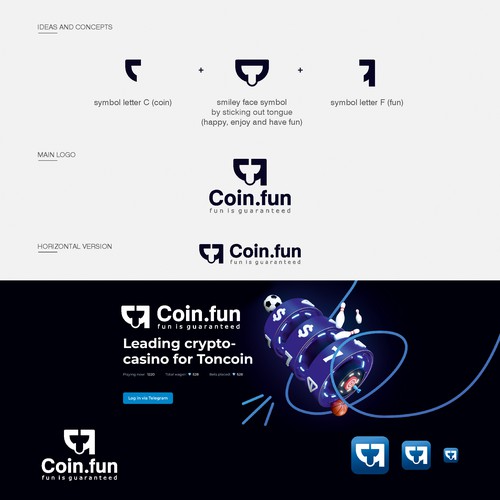 Coin.fun – Crypto Casino/Gambling Logo Design by khaysuki