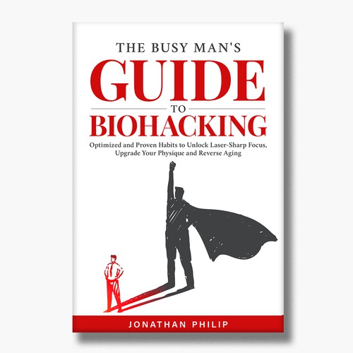 Exciting and unique book cover for mind, body, spirit and health optimization that appeals to men Design by O'idea