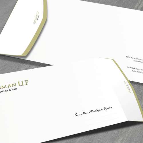 Help Grossman LLP with a new stationery Design by me.ca