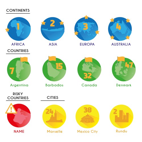 Travel Badges/Achievements Design by Aida P!O