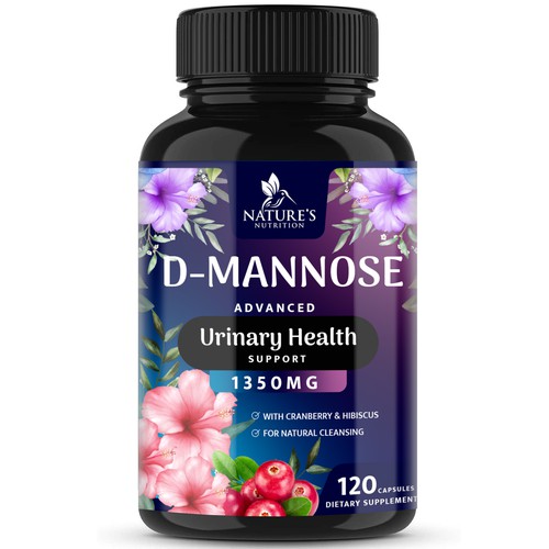 Colorful D-Mannose Design Needed for Nature's Nutrition Design by R O S H I N