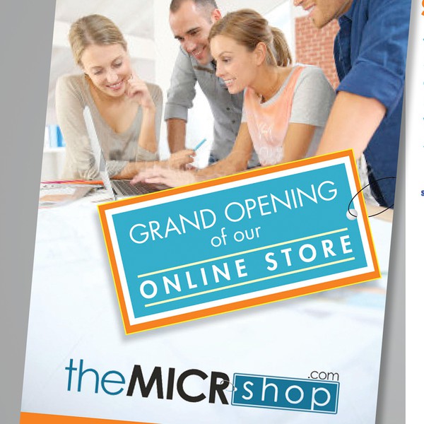 Flyer for the online store opening