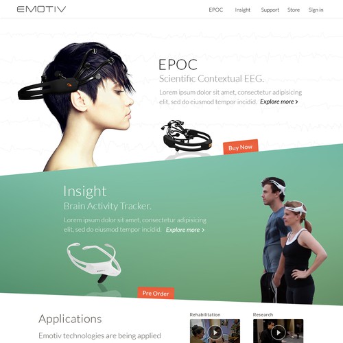 Redesign website for International Award Winning EEG system Design by Crenovates