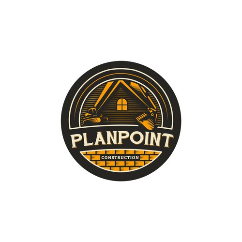 PlanPoint Construction Logo Needs A Remodel Design by Kamel Laghoub