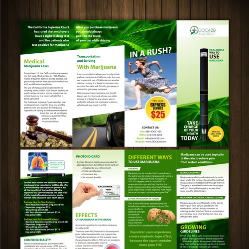 4 Fold Brochure for medical marijuana doctor's office | Brochure contest