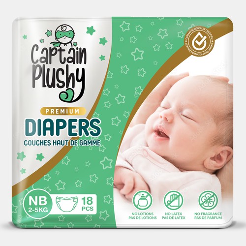 Packaging for playful baby diapers brand Design by Rajith Shantha