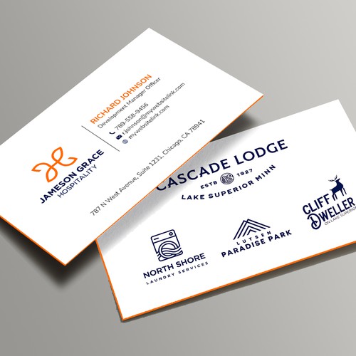 Design Create a modern and clean business card for a parent company with 4 subsidiaries por Xclusive16