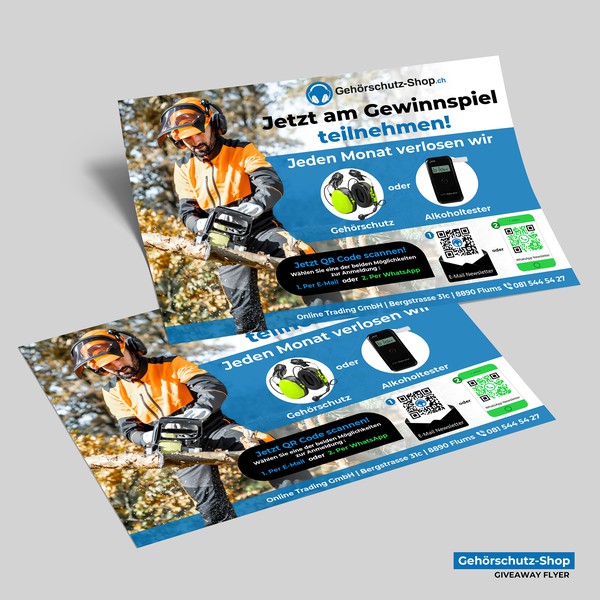 Gehörschutz-Shop Giveaway Flyer
