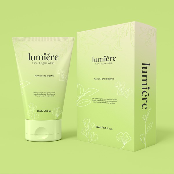 LUMIERE, Skincare product packaging lebel design.
