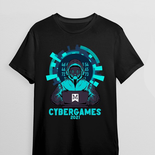 Hacking cybersecurity competition t-shirt design Design by Xolliter