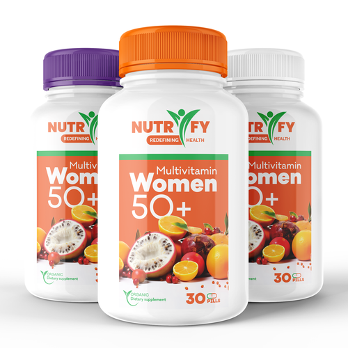 GFX™さんのDesign a premium packaging for Multivitamin for women 50+ brand for Nigerian Consumersデザイン