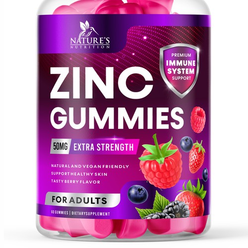 Tasty Zinc Gummies design needed for Nature's Choice Réalisé par GenScythe