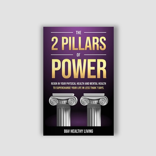 2 Pillars of Power book cover design to grab attention Design by Alem Duran