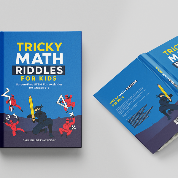 Book Cover "Tricky Math Riddles for Kids"