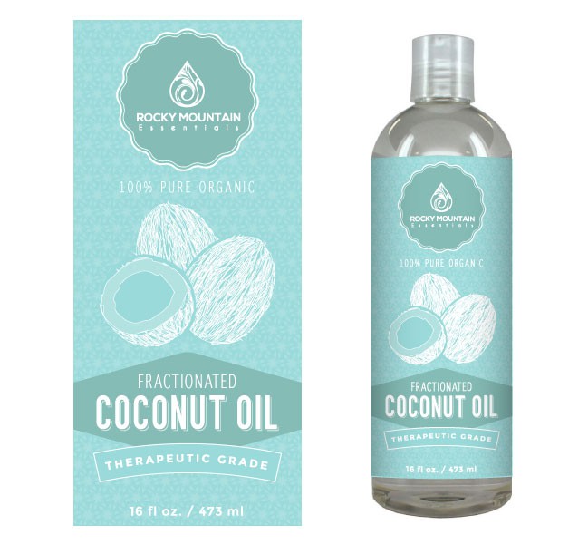 Premium Coconut Massage Oil Label Design Use our logo to create a beautiful, modern label