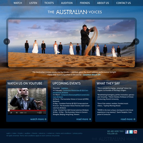 Design a new website for The Australian Voices Diseño de CSS Graphix