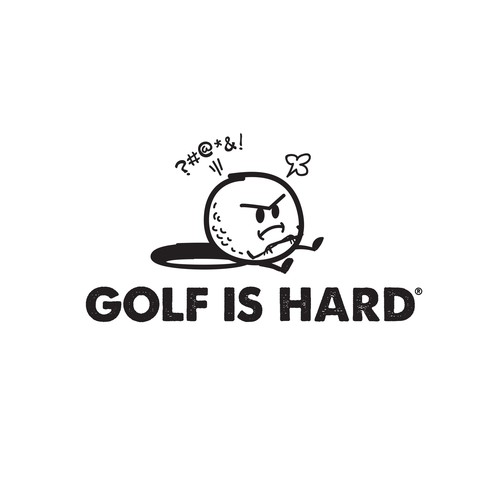 Create a T-Shirt design for fun and unique shirts - catchy slogan - Golf is hard® Design by OrangeCrush