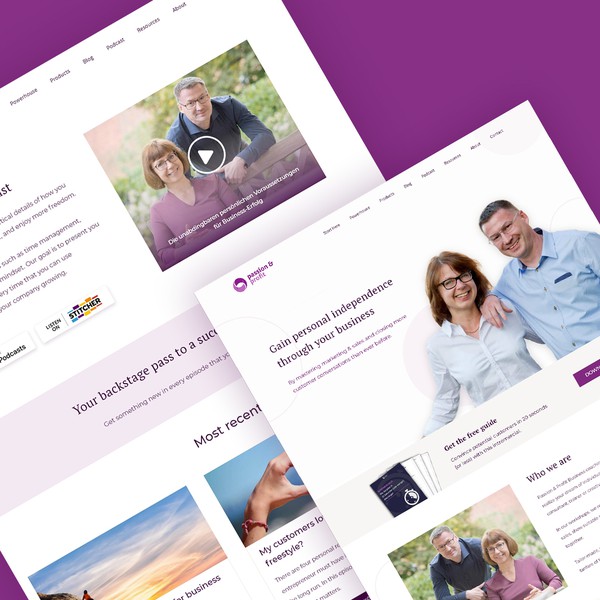 Design by abd.rozzaq titled "Passion & Profit Webdesign"