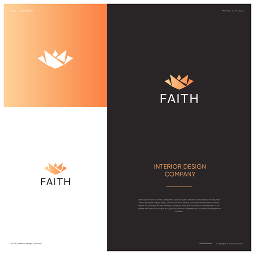 Design an ORIGAMI Lotus logo for an interior design company. Design by Snhkri™