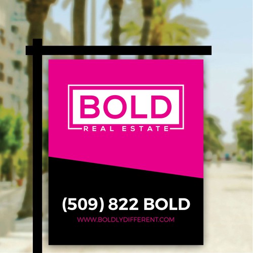 Bold Real Estate Sign Design by icon89GraPhicDeSign