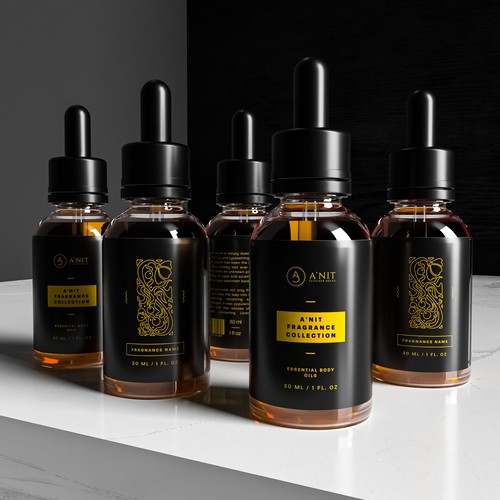 Need luxury labels designed for fragrance brand. Design by Paulius Glėbus