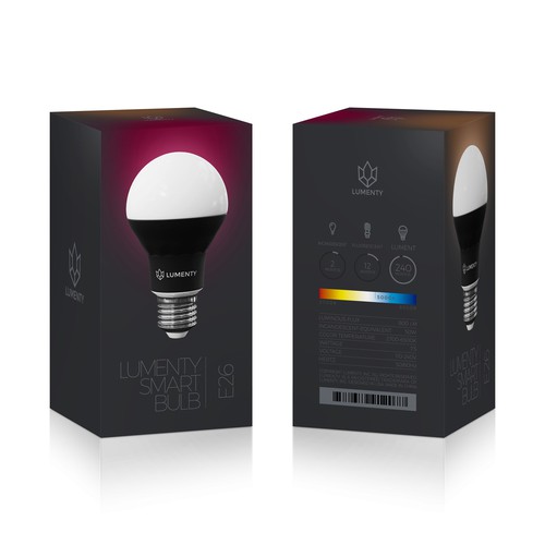 We need to create a sophisticated package for smart lamps. Design by Fabio Rebeschini