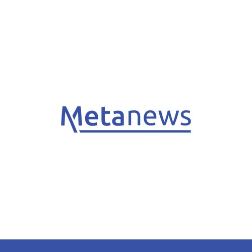 Design a logo for a web3 News platform called MetaNews Design by V.Andrei