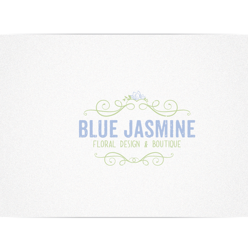 LOGO & BUSINESS CARD DESIGN FOR BLUE JASMINE LLC FLORAL DESIGN AND BOUTIQUE Design by Cit