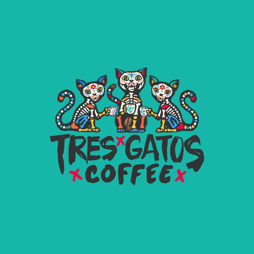 TRES GATOS COFFEE LOGO Design by B I M O 83