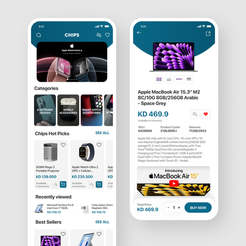 E-commerce Mobile UI/UX Design by 7plus7
