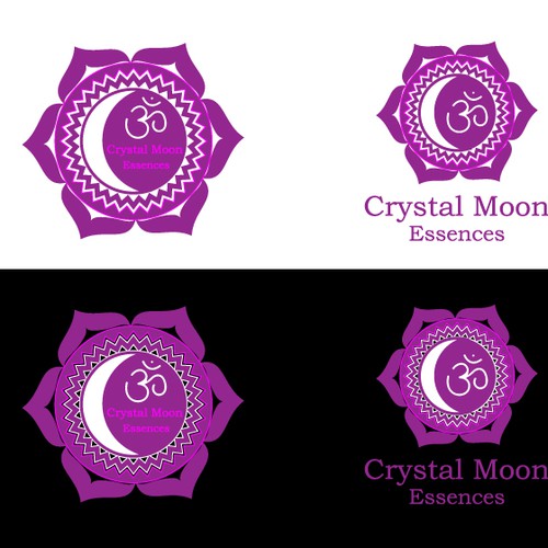 Logo for Crystal Moon Essences - remedies for harmonic rebalance and well-being Réalisé par pemacreative