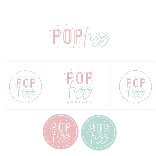 Logo for a Modern Fun Party Supply company focusing on Weddings