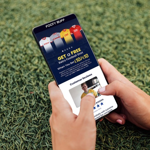 Design a compelling limited time offer landing page for football fans Design by B U B A I