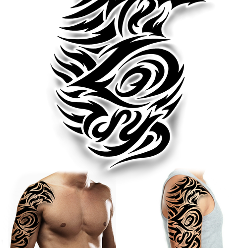 Hidden Name Tatoo Design by DesignDream.