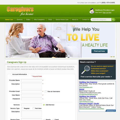Design di caregiversforhome.com needs a new website design di Debayan Ghosh