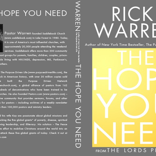 Design Rick Warren's New Book Cover Design by patrickgrady