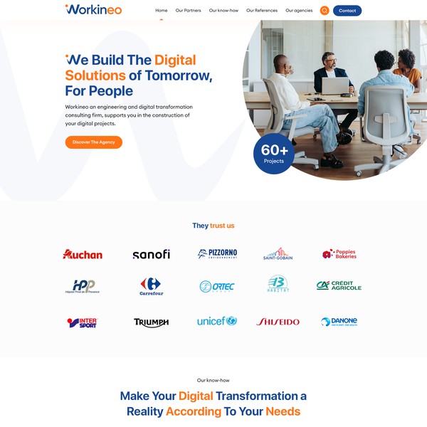 Design realizzato da Graphtheory™ intitolato "Website Design For Workineo"