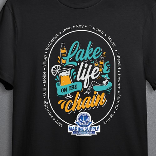 Design by mchdsgn titled "What Happens on the Chain Stays on the Chain Design #3"