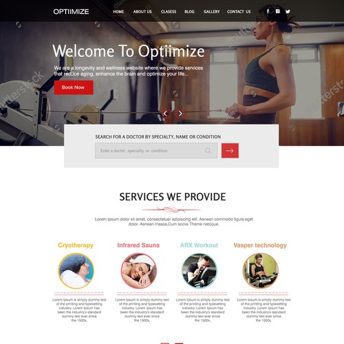 Optiimize longevity website Design by arbitise