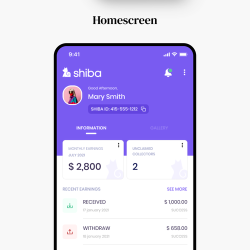 [URGENT] We need a BEAUTIFUL home screen for our NEW art mobile app Design von Aryafianto